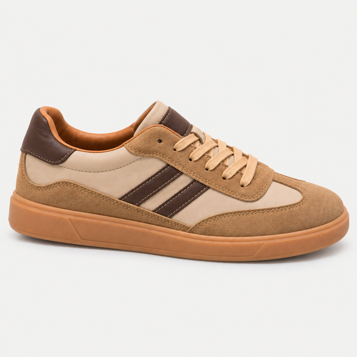 Tan Suede Retro Sneaker