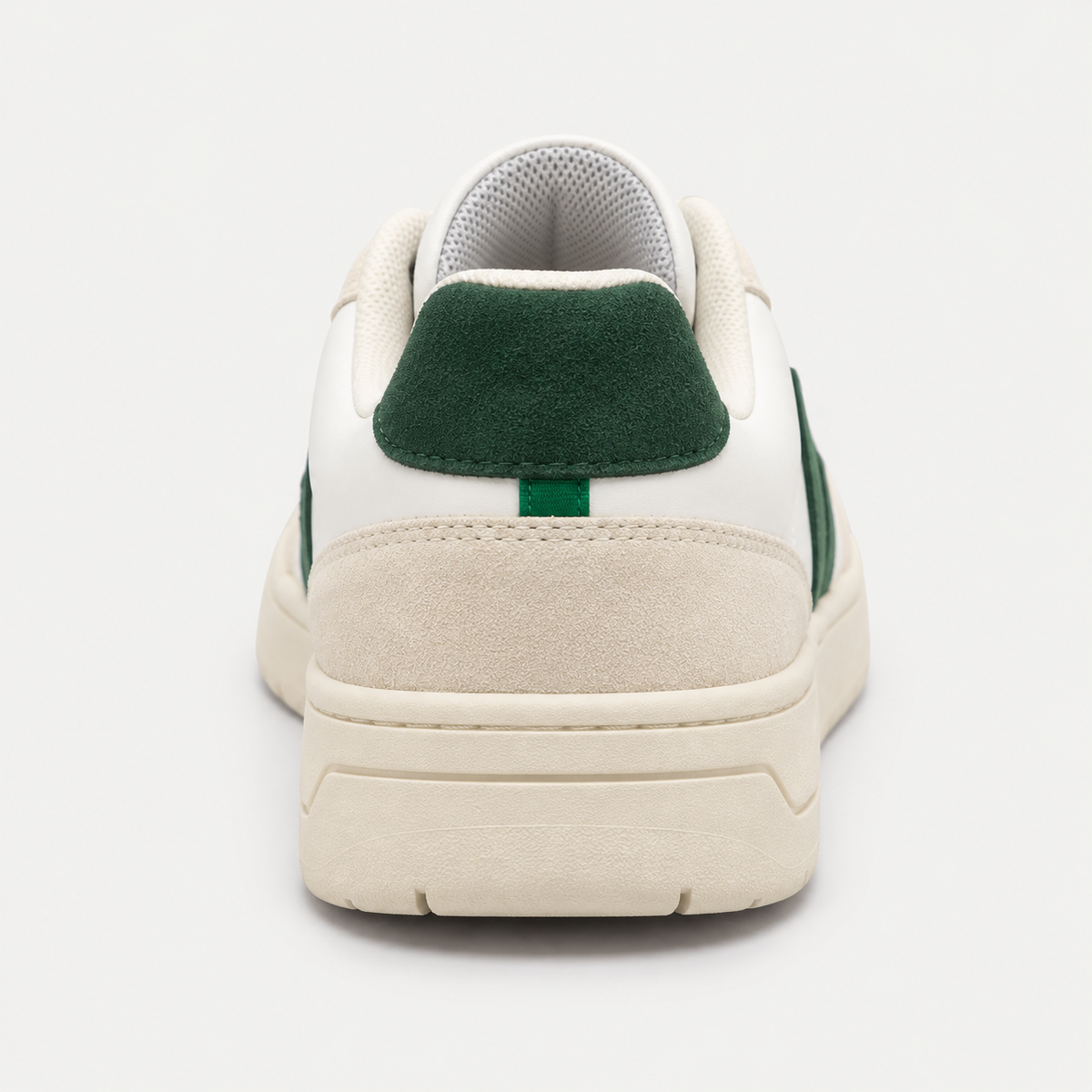 Cream Sneaker, Green Accent