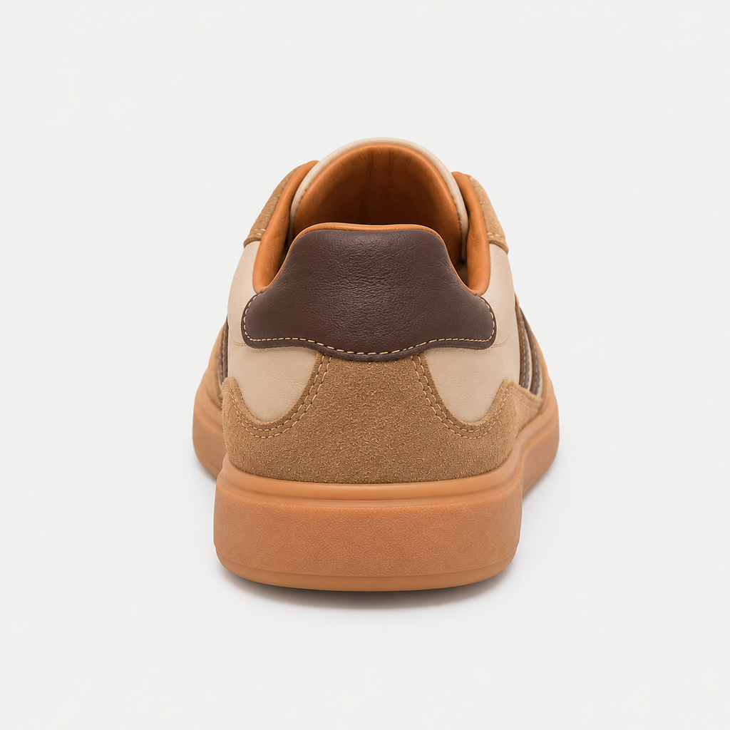 Tan Suede Retro Sneaker